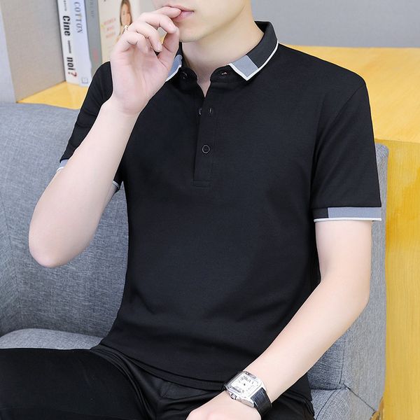 men's polos men's summer lapel polo shirt business casual shirt collar middle-aged men's shirt 4xl size mens polo shirts with, White;black
men's polos men's summer lapel polo shirt business casual shirt collar middle-aged men's shirt 4xl size mens polo shirts with, White;black