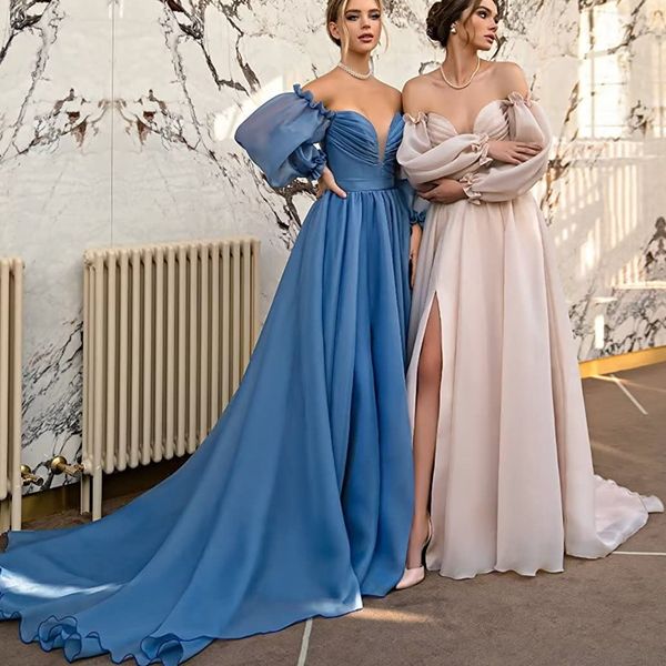 elegant off shoulder prom dresses puff sleeve 2023 split long formal evening party gowns vestidos de festa longo, Black
elegant off shoulder prom dresses puff sleeve 2023 split long formal evening party gowns vestidos de festa longo, Black