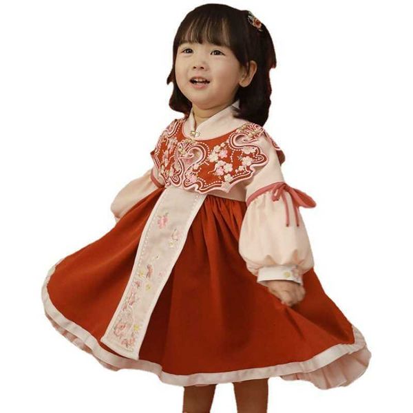 hanfu girls' hanfu 1ess 1 new cloud shoulder stand collar inclined placket lotus leaf bubble sleeve westernized new year clothes, Blue
hanfu girls' hanfu 1ess 1 new cloud shoulder stand collar inclined placket lotus leaf bubble sleeve westernized new year clothes, Blue
