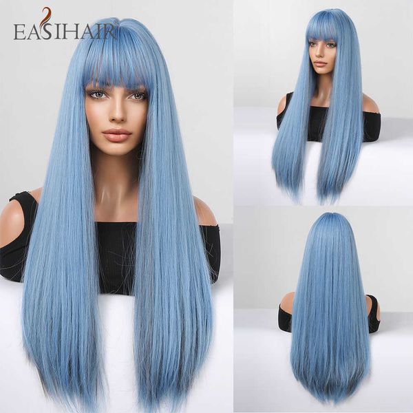 synthetic wigs easihair long straight gray blue synthetic wigs with bangs natural hair for women cosplay party heat resistant fiber 230227, Black
synthetic wigs easihair long straight gray blue synthetic wigs with bangs natural hair for women cosplay party heat resistant fiber 230227, Black