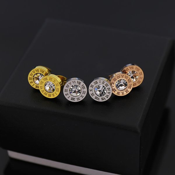 1.1cm round earring single diamond rose gold roman digital titanium steel earrings popular headwear in europe and america, Golden
1.1cm round earring single diamond rose gold roman digital titanium steel earrings popular headwear in europe and america, Golden