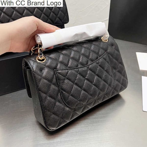 luxury cc shoulder bags womens black classic double flap caviar leather quilted bags silver/gold metal hardware matelasse chain crossbody sh
luxury cc shoulder bags womens black classic double flap caviar leather quilted bags silver/gold metal hardware matelasse chain crossbody sh