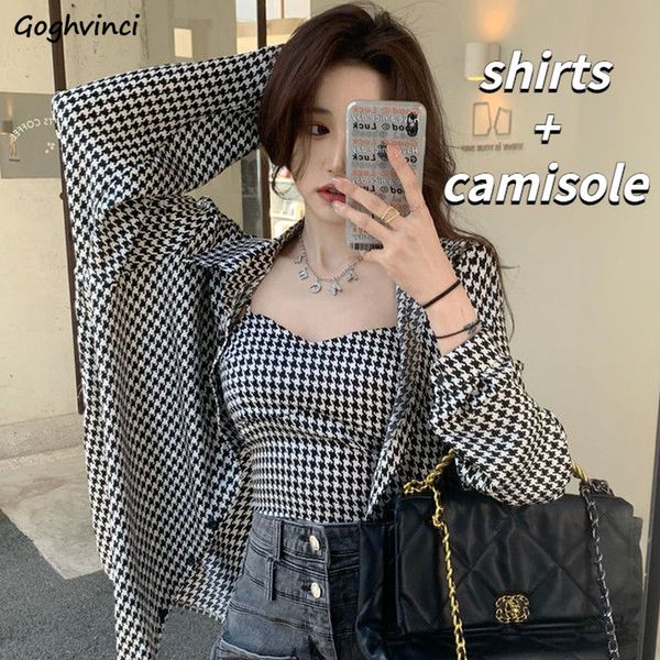 womens two piece pants sets women 2 pieces allmatch plaid long sleeve shirts cropped camisole sunproof ulzzang fashion classy ins female y2k, White
womens two piece pants sets women 2 pieces allmatch plaid long sleeve shirts cropped camisole sunproof ulzzang fashion classy ins female y2k, White