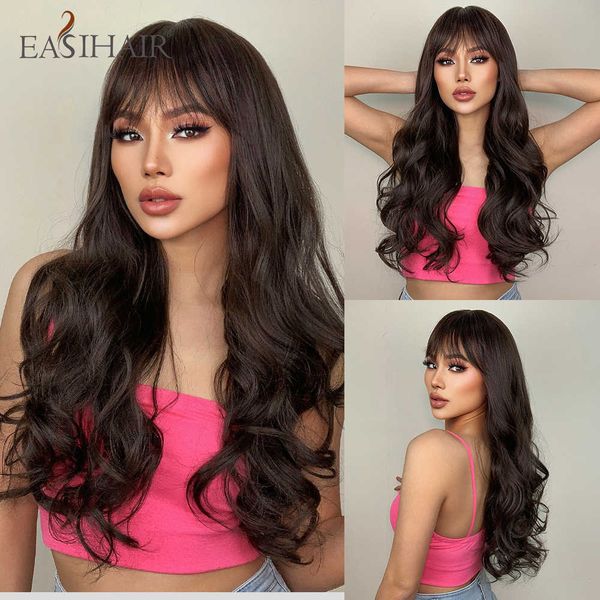 synthetic wigs easihair long dark brown synthetic wigs for women natural hair wavy with bangs daily cosplay heat resistant fiber 230227, Black
synthetic wigs easihair long dark brown synthetic wigs for women natural hair wavy with bangs daily cosplay heat resistant fiber 230227, Black