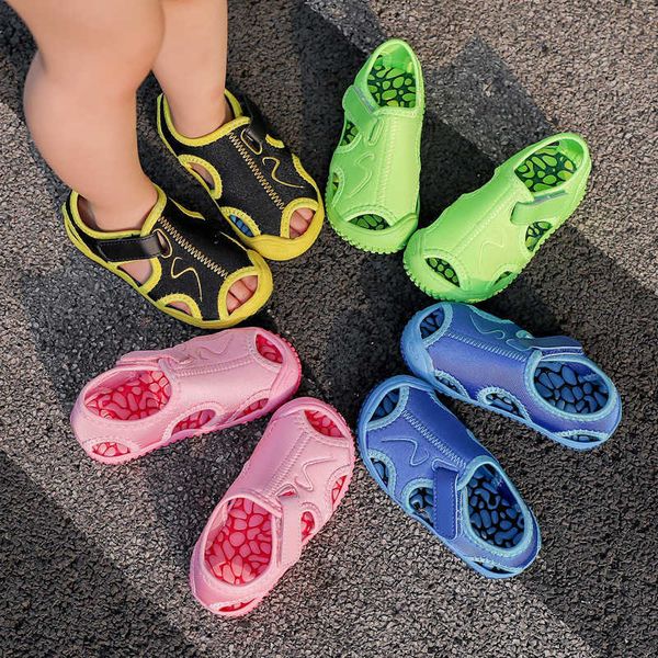 sandals cozulma summer kids shoes for girls boys soft sole closed toe beach sandals size 2131 children sports sandals nonslip shoes z0225, Black;red
sandals cozulma summer kids shoes for girls boys soft sole closed toe beach sandals size 2131 children sports sandals nonslip shoes z0225, Black;red