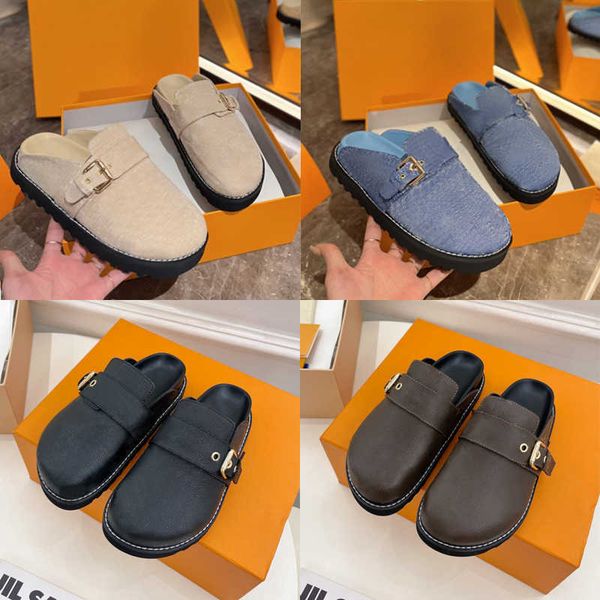 women loafers summer slippers classic metal buckle embroidery sandals men leather half slipper pattern slides with box no436, Black
women loafers summer slippers classic metal buckle embroidery sandals men leather half slipper pattern slides with box no436, Black