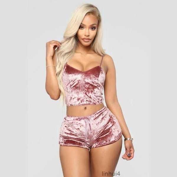 women pajamas sets velvet two piece suits ladies 2pcs sleepwear female vest shorts summer nightwear lb4y, Black;red
women pajamas sets velvet two piece suits ladies 2pcs sleepwear female vest shorts summer nightwear lb4y, Black;red