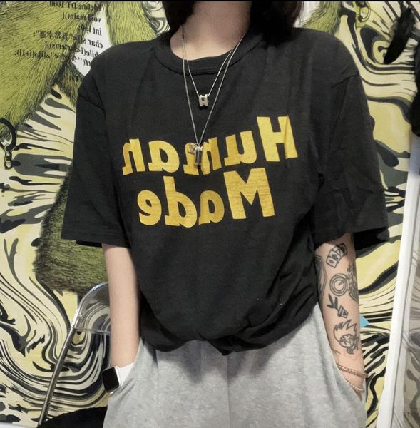 2023ss print t shirt men's plus tees women cotton tee summer, Black;brown 
2023ss print t shirt men's plus tees women cotton tee summer, Black;brown