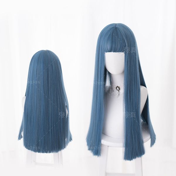 60cm daily wig women's long hair lolita full head cover three colors to choose from, Black
60cm daily wig women's long hair lolita full head cover three colors to choose from, Black