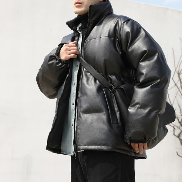 women's wool blends men 's down cottonpadded coat stand collar winter thickened short korean style trendy loose 230227, Black
women's wool blends men 's down cottonpadded coat stand collar winter thickened short korean style trendy loose 230227, Black