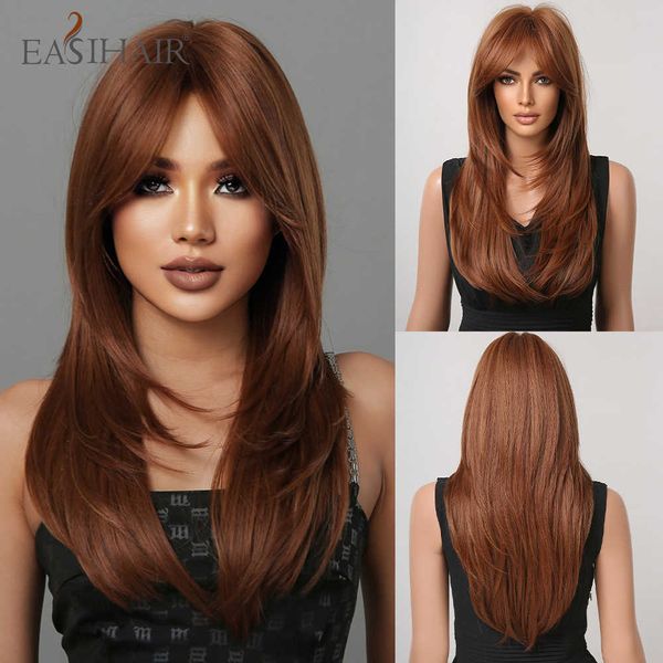 synthetic wigs easihair red brown synthetic wigs long straight layered natural wig with bangs for women wavy heat resistant cosplay hair 230, Black
synthetic wigs easihair red brown synthetic wigs long straight layered natural wig with bangs for women wavy heat resistant cosplay hair 230, Black