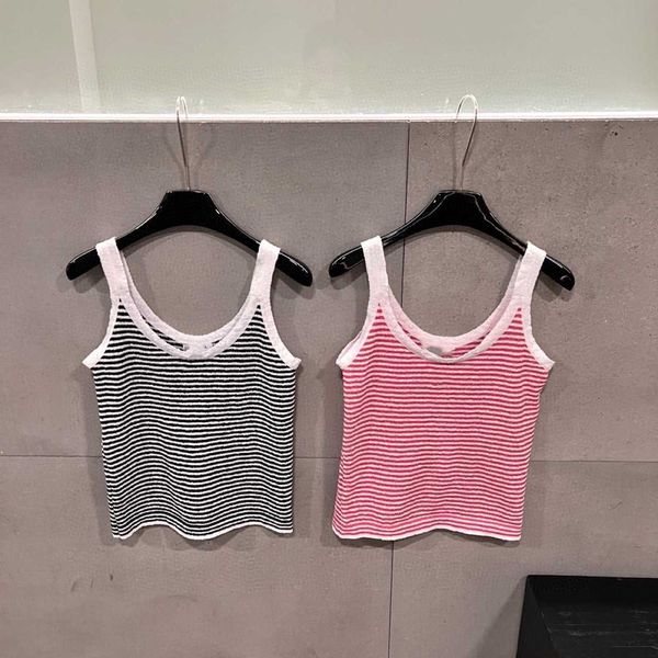 small fragrance french stripe knitted tank women's spring and summer underlay slim fit, White
small fragrance french stripe knitted tank women's spring and summer underlay slim fit, White