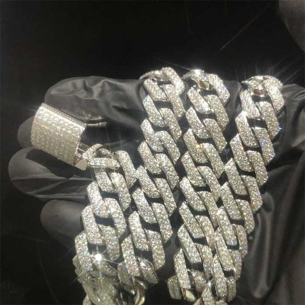 designer jewelry pass diamond tester gra moissanite diamond 14mm width 2rows 925 sterling silver cuban link chain for rapper hip hop necklac
designer jewelry pass diamond tester gra moissanite diamond 14mm width 2rows 925 sterling silver cuban link chain for rapper hip hop necklac
