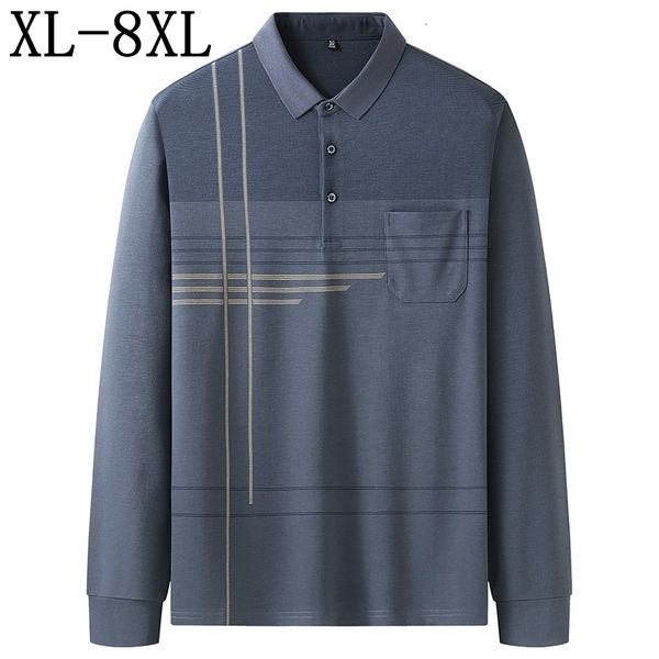 men's polos 8xl 7xl 6xl autumn fashion loose polo shirt men long sleeve casual mens polos shirts with pocket polo homme 230228, White;black
men's polos 8xl 7xl 6xl autumn fashion loose polo shirt men long sleeve casual mens polos shirts with pocket polo homme 230228, White;black
