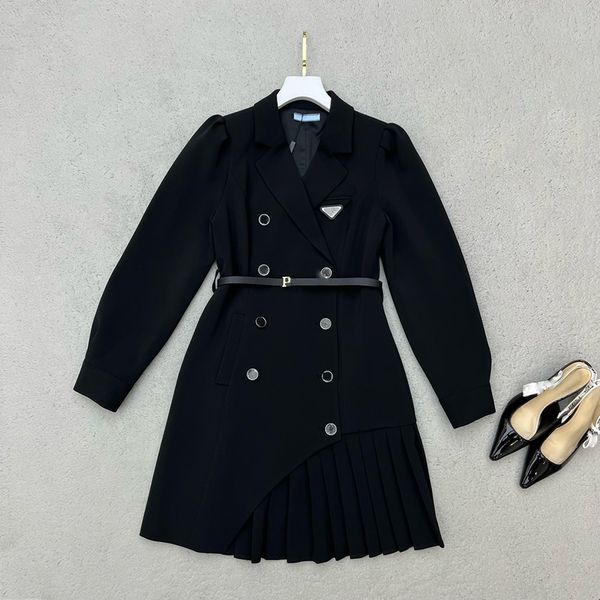 womens summer casual dresses fashion suit pleated dress double-breasted suits elegant women long sleeves dresses classic print dress515, Black;gray
womens summer casual dresses fashion suit pleated dress double-breasted suits elegant women long sleeves dresses classic print dress515, Black;gray