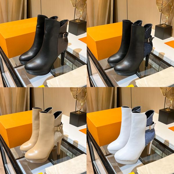 designer women boots high heel 10cm fashion ankle boots real leather martin boots outdoor thick bottom shoes with box size 35-42, Black
designer women boots high heel 10cm fashion ankle boots real leather martin boots outdoor thick bottom shoes with box size 35-42, Black