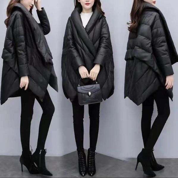 women's wool blends winter long sleeve solid color irregular black cotton warm coat loose large size jacket fashion windbreaker 230227
women's wool blends winter long sleeve solid color irregular black cotton warm coat loose large size jacket fashion windbreaker 230227
