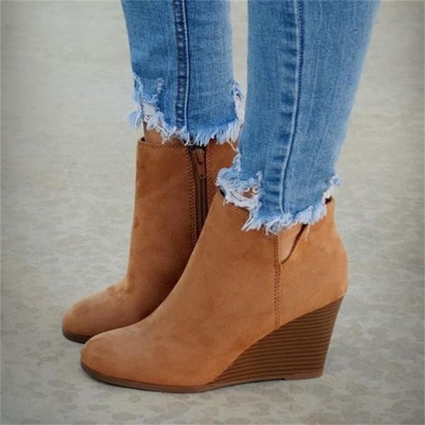 boots women vintage suede leather elegant ladies boots fashion women suede wedges zipper solid color short booties round toe shoes 230228, Black
boots women vintage suede leather elegant ladies boots fashion women suede wedges zipper solid color short booties round toe shoes 230228, Black