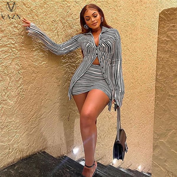 two piece dress vazn autumn highend young sweet striped set office lady full sleeve shirt high waist pencil skirts women 2 piece set 230228, White
two piece dress vazn autumn highend young sweet striped set office lady full sleeve shirt high waist pencil skirts women 2 piece set 230228, White