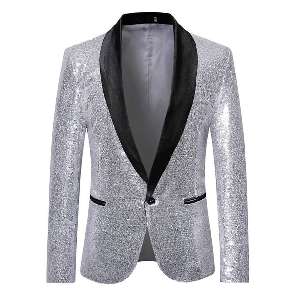 men gold silver sequin shiny blazers suit jacket men fashion night club dj stage performances wedding party jacket coat, White;black
men gold silver sequin shiny blazers suit jacket men fashion night club dj stage performances wedding party jacket coat, White;black