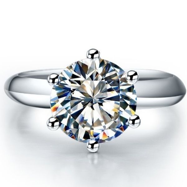 with side stones 2 real engagement ring pure 14k white gold promise wedding anniversary day jewelry 230225, Silver
with side stones 2 real engagement ring pure 14k white gold promise wedding anniversary day jewelry 230225, Silver