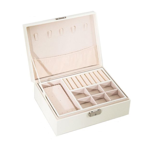 jewelry boxes doublelayer design pu leather jewelry box wooden case princess display holder women girls gift with lock 230228, Black;white
jewelry boxes doublelayer design pu leather jewelry box wooden case princess display holder women girls gift with lock 230228, Black;white