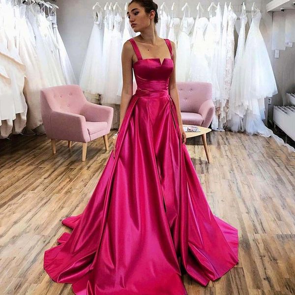dark fuchsia prom dresses formal women party gowns satin spaghetti straps sweep train evening pageant robe de soiree, Black;red
dark fuchsia prom dresses formal women party gowns satin spaghetti straps sweep train evening pageant robe de soiree, Black;red