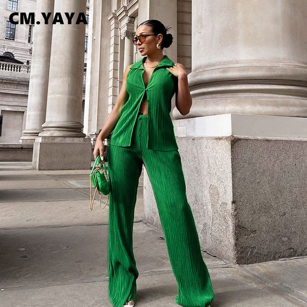 womens two piece pants cmyaya set sleeveless shirt and wide leg suit pleated tracksuit sweatsuit fitness green outfit 230228, White
womens two piece pants cmyaya set sleeveless shirt and wide leg suit pleated tracksuit sweatsuit fitness green outfit 230228, White