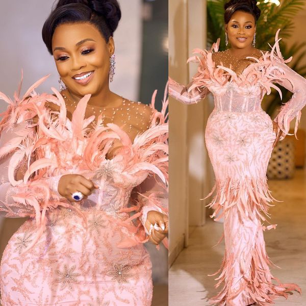 2023 arabic aso ebi pink mermaid prom dresses feather beaded luxurious evening formal party second reception birthday engagement gowns dress, Black
2023 arabic aso ebi pink mermaid prom dresses feather beaded luxurious evening formal party second reception birthday engagement gowns dress, Black