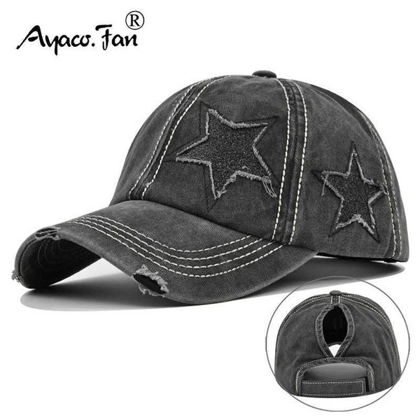 ball caps hole star baseball cap new spring sunhat washed girls women cotton snapback caps fashion hip hop vintage female ponytail hat l2302, Blue;gray
ball caps hole star baseball cap new spring sunhat washed girls women cotton snapback caps fashion hip hop vintage female ponytail hat l2302, Blue;gray