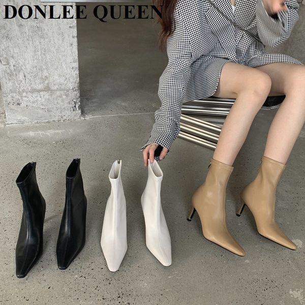 boots fashion pointed toe thin heels boots women elegant chelsea autumn ankle boots booties female elasticity ladies winter shoes 230228, Black
boots fashion pointed toe thin heels boots women elegant chelsea autumn ankle boots booties female elasticity ladies winter shoes 230228, Black