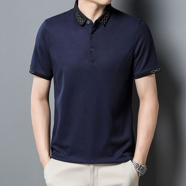 men's polos browon fashion polo shirt men summer solid color short sleeve tees men business casual waffle turn-down collar polo shirts, White;black
men's polos browon fashion polo shirt men summer solid color short sleeve tees men business casual waffle turn-down collar polo shirts, White;black