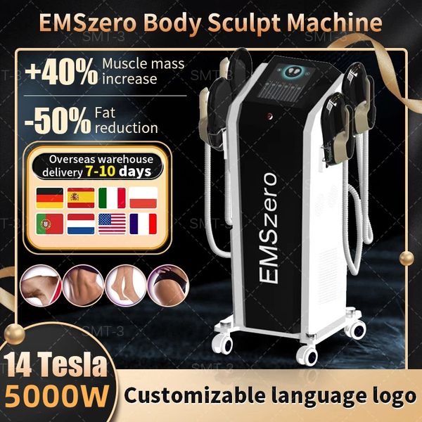 2023 new dls-emslim 14 tesla power 5000w hi-emt machine 4 neo handle pelvic stimulation pad optional emszero