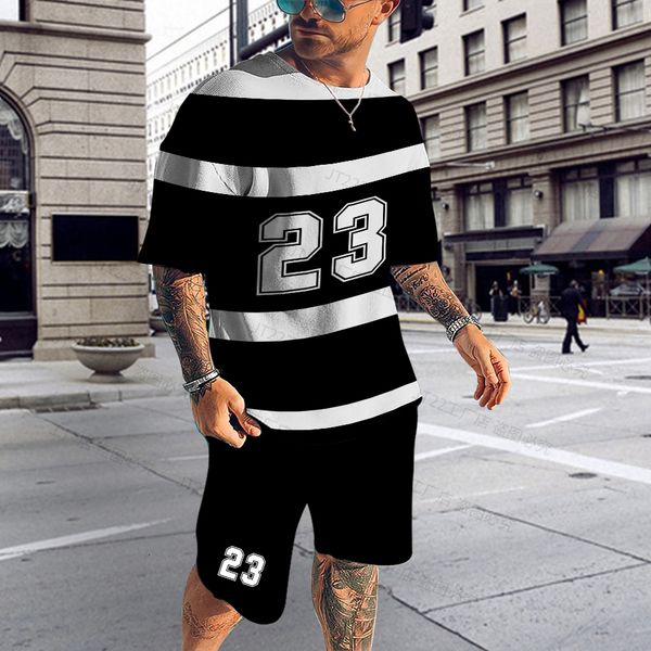 mens tracksuits summer tshirts set fashion sport outfit number sportswear vintage tracksuit breathable casual fitness short sleeveshorts 230, Gray
mens tracksuits summer tshirts set fashion sport outfit number sportswear vintage tracksuit breathable casual fitness short sleeveshorts 230, Gray