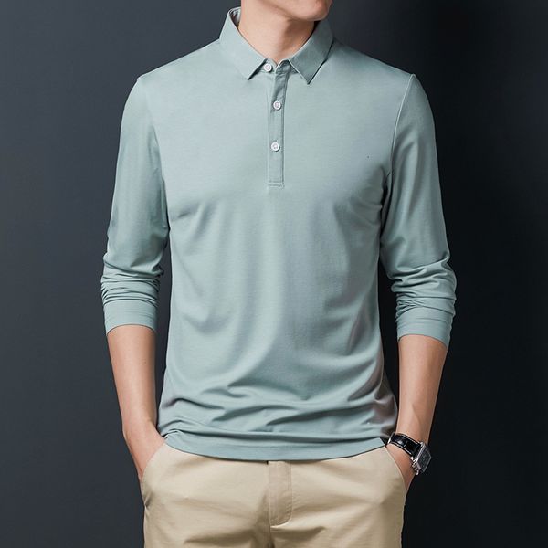 men's polos fashion solid polo shirt men korean fashion clothing long sleeve casual fit slim man polo shirt button collar tees 230228, White;black
men's polos fashion solid polo shirt men korean fashion clothing long sleeve casual fit slim man polo shirt button collar tees 230228, White;black
