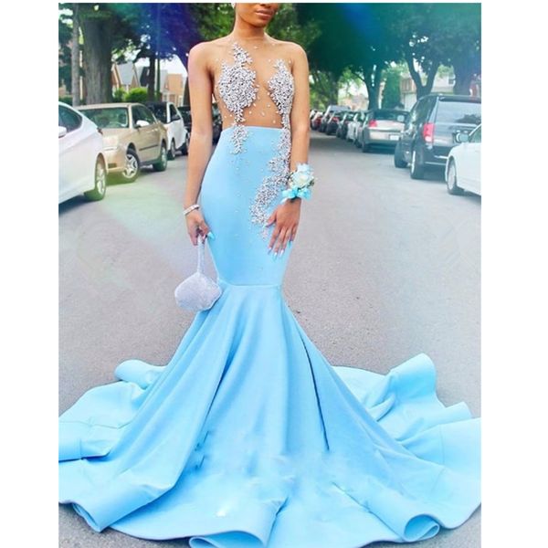 new sheer long sleeves mermaid long prom dresses black girls lace applique sweep train formal party evening gowns
new sheer long sleeves mermaid long prom dresses black girls lace applique sweep train formal party evening gowns