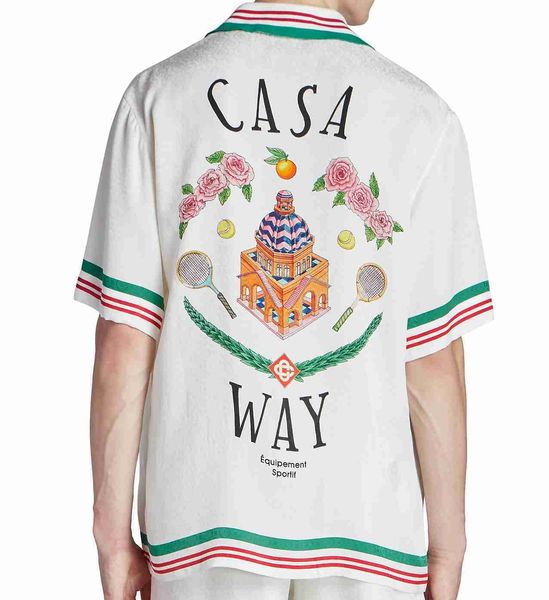 casablanca designer shirt men and women castle flowers fashion same white twill silk short-sleeved shirt, White;black
casablanca designer shirt men and women castle flowers fashion same white twill silk short-sleeved shirt, White;black