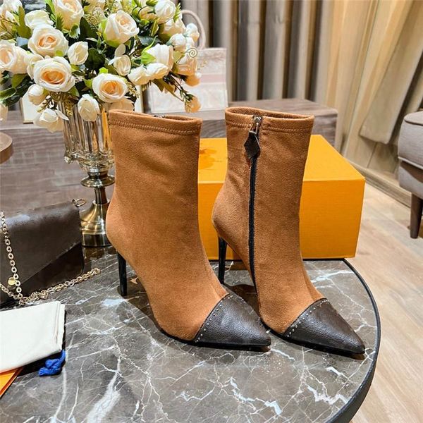 designer luxury women leather ankle bootie leather boots ankle boot silhouette booties with original box, Black
designer luxury women leather ankle bootie leather boots ankle boot silhouette booties with original box, Black