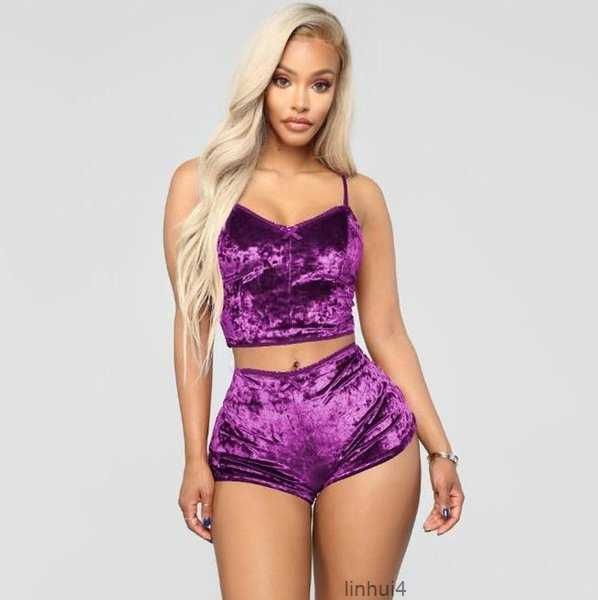 women pajamas sets velvet two piece suits ladies 2pcs sleepwear female vest shorts summer nightwear 5t5m, Black;red
women pajamas sets velvet two piece suits ladies 2pcs sleepwear female vest shorts summer nightwear 5t5m, Black;red