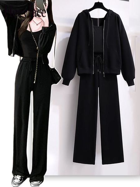 women s two piece pants autumn sportswear tracksuits for korean casual hooded sweatshirts vest pants three sets s outfits 230228, White
women s two piece pants autumn sportswear tracksuits for korean casual hooded sweatshirts vest pants three sets s outfits 230228, White