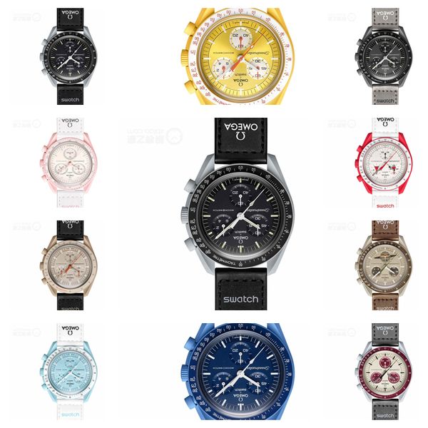 2023 men watches omega x swatch 6-pin full-featured hardlex speedmaster planet quartz watch moons style waterproof women wrist swatch watch, Slivery;golden
2023 men watches omega x swatch 6-pin full-featured hardlex speedmaster planet quartz watch moons style waterproof women wrist swatch watch, Slivery;golden