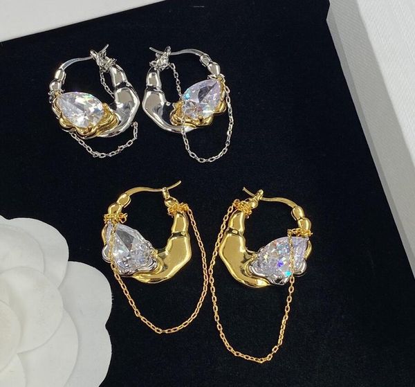 new fashion circle simple dangle earrings aretes orecchini women designer crystal eardrops hoop earring have stamp with box, Silver
new fashion circle simple dangle earrings aretes orecchini women designer crystal eardrops hoop earring have stamp with box, Silver