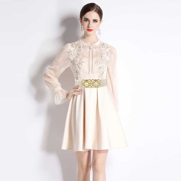 women's casual dresses french small 2023 spring and autumn style slim embroidery heavy lace long sleeve beaded dresses women's fas, Black;gray
women's casual dresses french small 2023 spring and autumn style slim embroidery heavy lace long sleeve beaded dresses women's fas, Black;gray