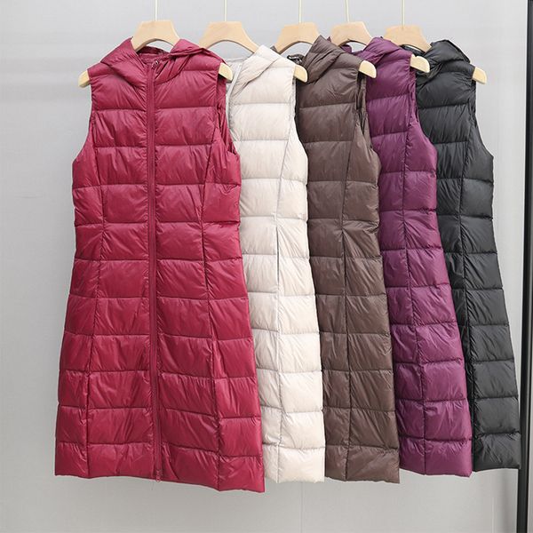women s vest sleeveless waistcoat autumn winter ultra light white duck down vest coat female bigsize long hooded jacket parkas 230228, Black;white
women s vest sleeveless waistcoat autumn winter ultra light white duck down vest coat female bigsize long hooded jacket parkas 230228, Black;white