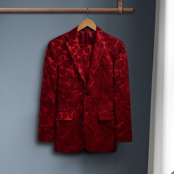 new in two pieces men wedding tuxedo rose jacquard suit notched lapel red single breast wedding suits for groom, Black;gray
new in two pieces men wedding tuxedo rose jacquard suit notched lapel red single breast wedding suits for groom, Black;gray