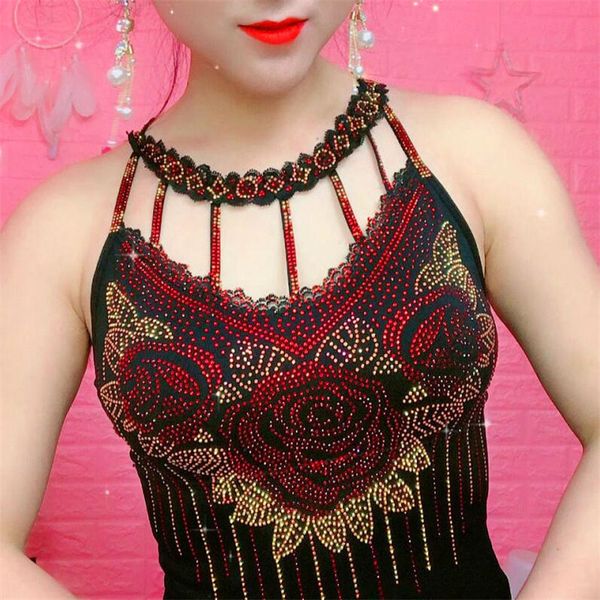 women s blouses shirts diamond camisole feminine blouse rose flower summer outer wear net red beauty back bottoming shirt women tee 230228, White
women s blouses shirts diamond camisole feminine blouse rose flower summer outer wear net red beauty back bottoming shirt women tee 230228, White