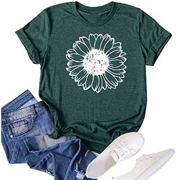 women's summer sunflower t shirt cute flower graphic loose tees crew neck short sleeve casual women cotton blousej7y6, White
women's summer sunflower t shirt cute flower graphic loose tees crew neck short sleeve casual women cotton blousej7y6, White