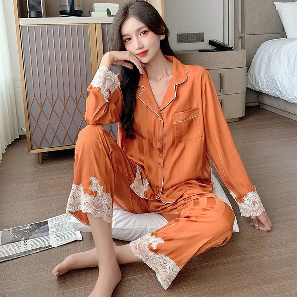 womens sleepwear ice silk loose women pajamas rayon sleepwear long sleeve trousers two paper suit lace satin striped jacquard pj sets for wo, Black;red
womens sleepwear ice silk loose women pajamas rayon sleepwear long sleeve trousers two paper suit lace satin striped jacquard pj sets for wo, Black;red