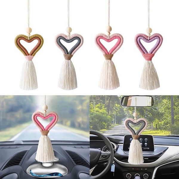 interior decorations 2pcs creative heart-shaped pendant handmade cotton rope woven hanging ornament auto decoration style car accessories r2
interior decorations 2pcs creative heart-shaped pendant handmade cotton rope woven hanging ornament auto decoration style car accessories r2