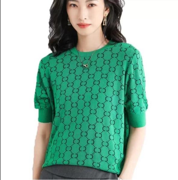 women knitted tees hip hop g designer short-sleeve sweater round neck loose pullover t-shirt, White
women knitted tees hip hop g designer short-sleeve sweater round neck loose pullover t-shirt, White